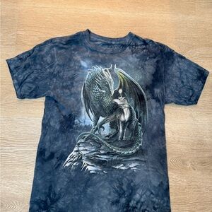 Vintage The Mountain Age Of Dragons T Shirt Mens M Tye Dye Short Sleeve